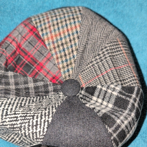 Stylish Patchwork Flat Cap for Men Size LRG New - Picture 5 of 9